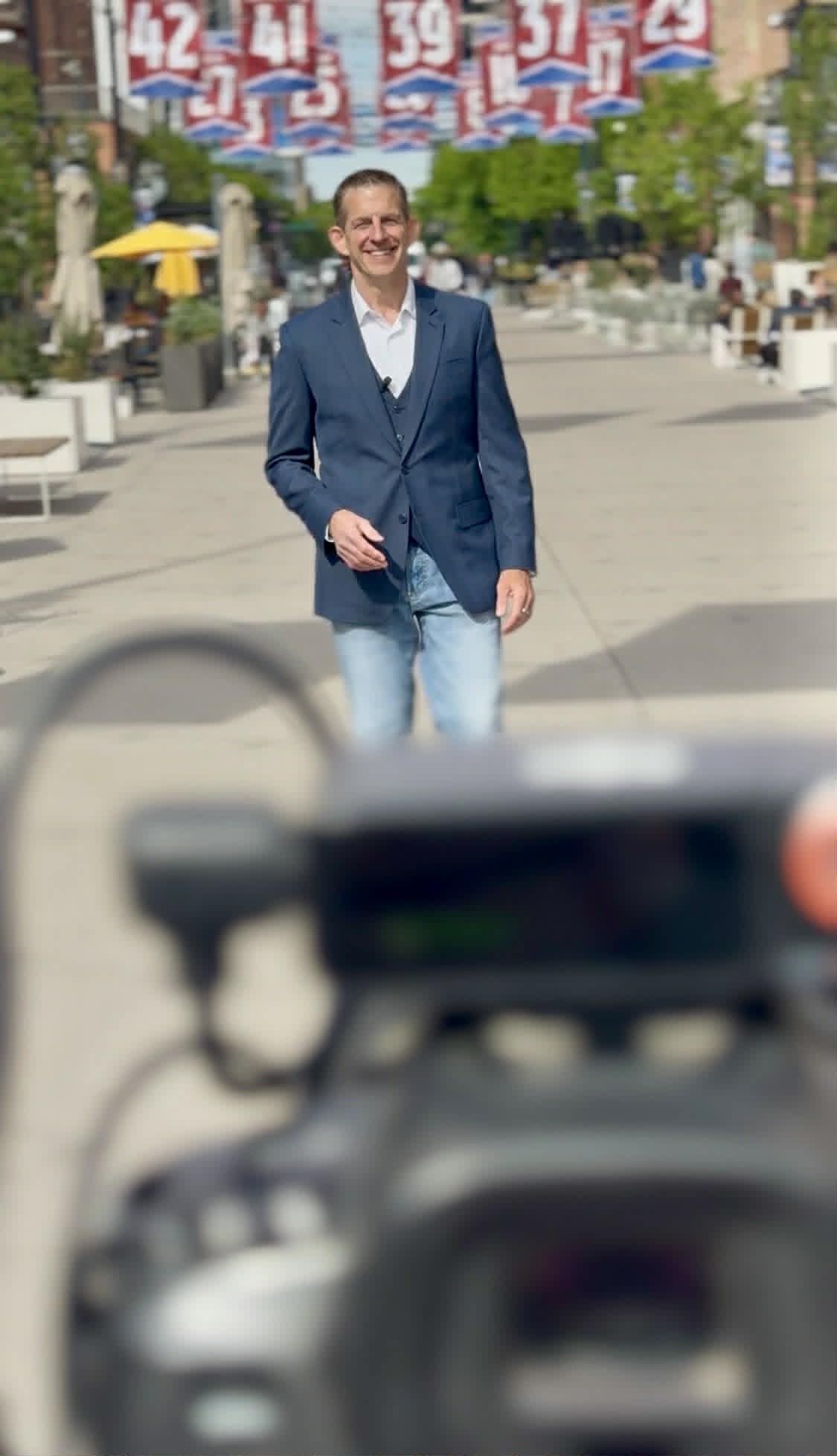 Rick Janson on location filming Living the Denver Lifestyle